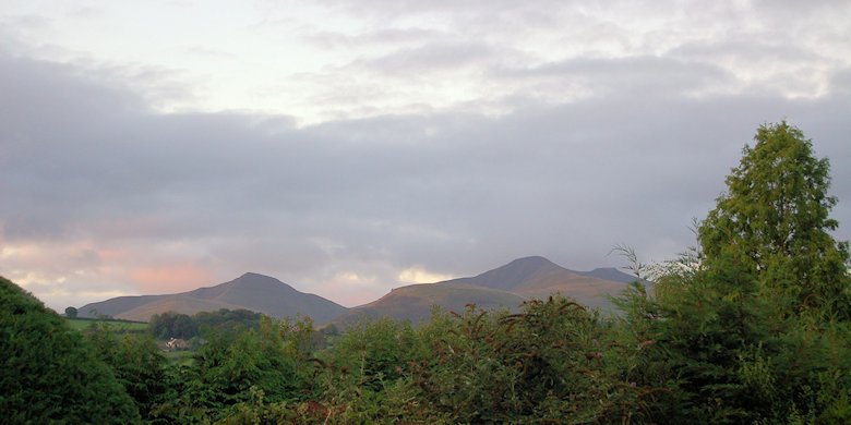 Ominous clouds lurking over the Brecon Beacons on the morning of the 10th October 2013